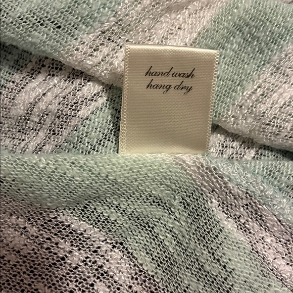 Goldfinch boutique Striped Open-Front  waterfall rayon Cardigan Sweater - Picture 5 of 6